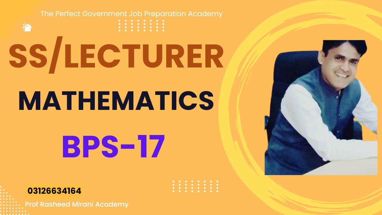 Subject Specialist / Lecturer BPS-17 — Mathematics